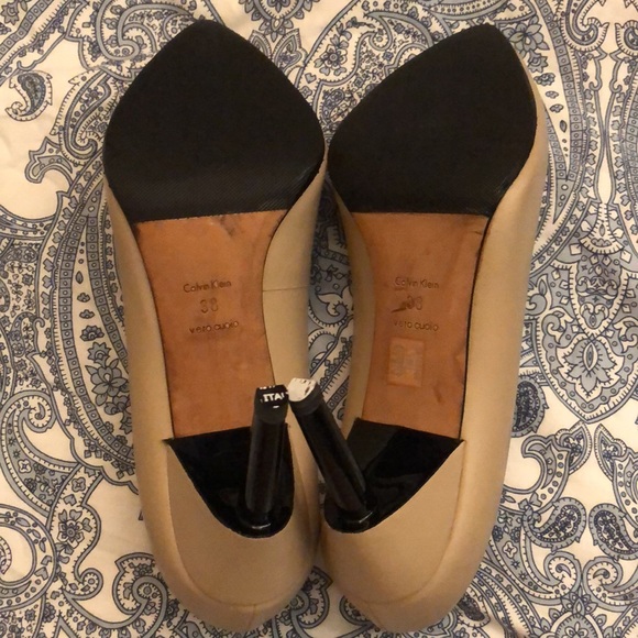 Calvin Klein high heels elegant beige shoes size 38 - Picture 5 of 11